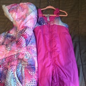 24 Months toddler girl’s pink winter snow suit